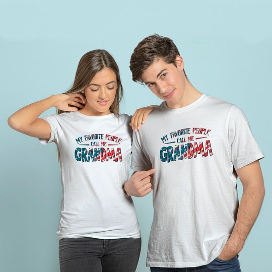 My Favorite People Call Me Grandma Flag Classic Long Sleeves