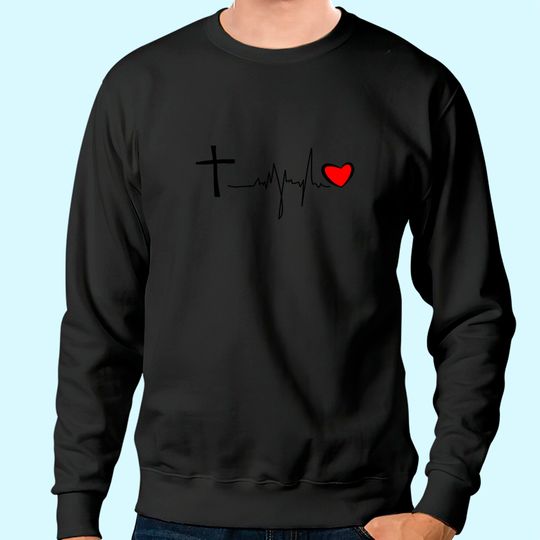 NQY Christian Love Men's Embroidery Short-Sleeve Fashion Sweatshirt