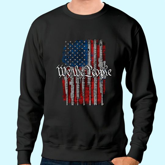 Patriot Pride Collection Collection We The People American Flag Short Sleeve Sweatshirt