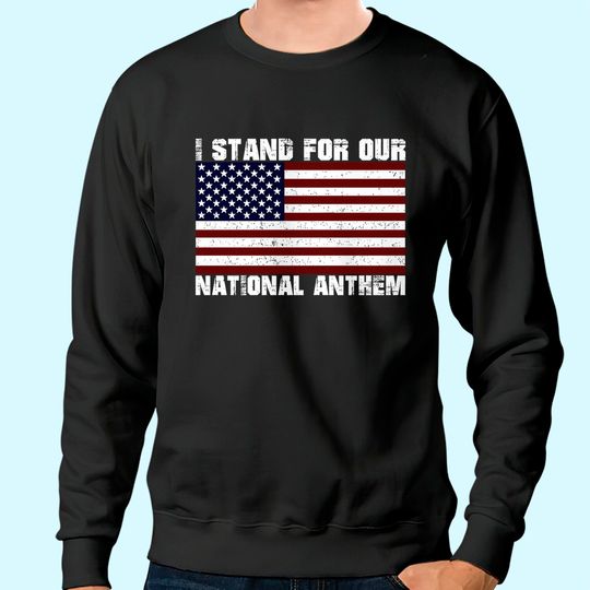 U.S Flag Patriotic Military Army Mens Sweatshirt Printed & Packaged in The USA