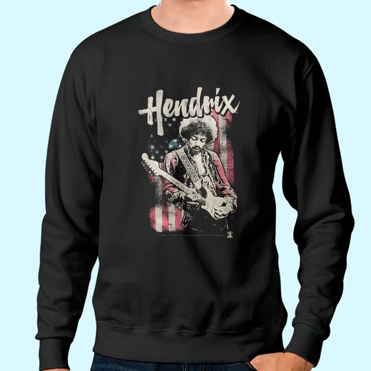 Jimi Hendrix - Mens Flag Hendrix Sweatshirt