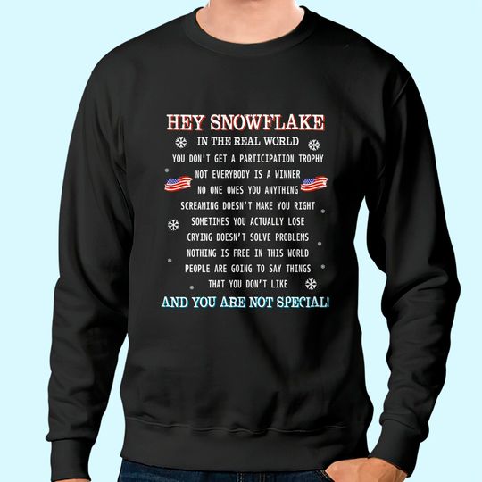 Hey Snowflake the real world veteran Sweatshirt