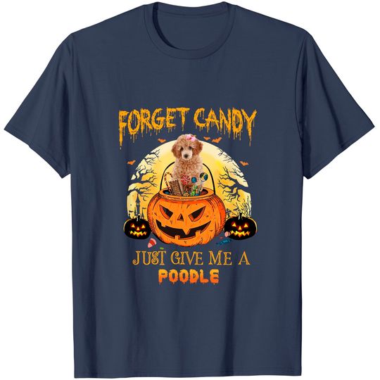 Candy Pumpkin Poodle Dog T-Shirt