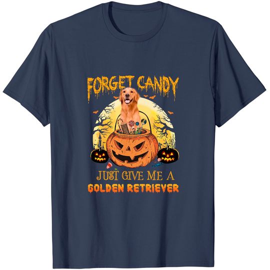Candy Pumpkin Golden Retriever T-Shirt