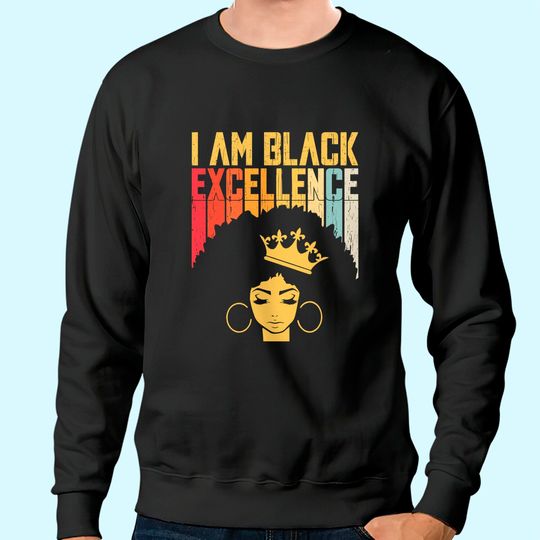 Retro Vintage Black Excellence African Pride History Month Sweatshirt