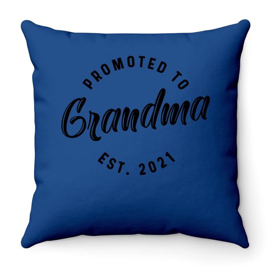 Promoted To Grandma 2021 Throw Pillow