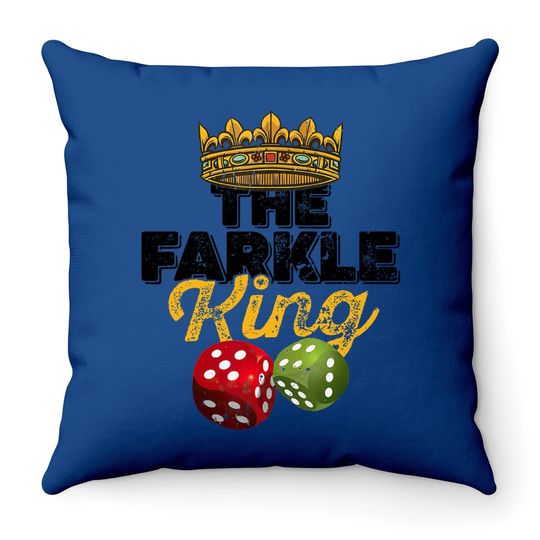 The Farkle King Dice Game Throw Pillow