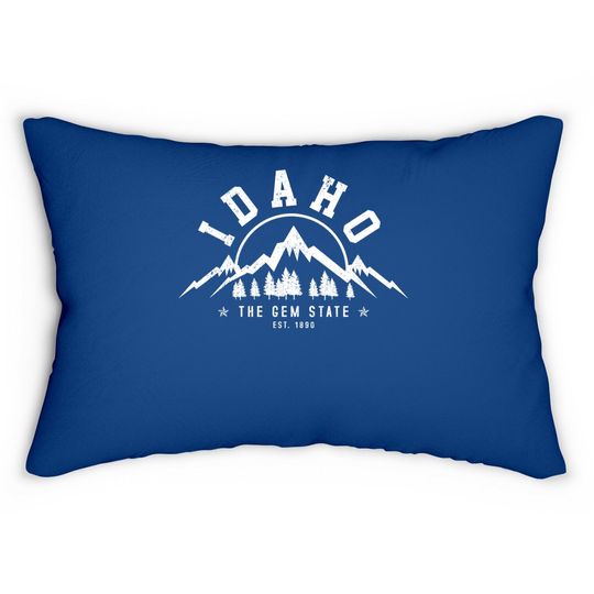 Idaho The Gem State Est 1890 Lumbar Pillow