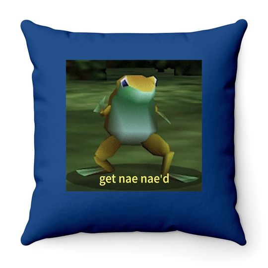 Get Nae Nae'd Dancing Frog Meme Throw Pillow