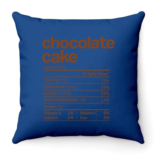 Chocolate Cake Nutrition Facts Christmas Throw Pillow