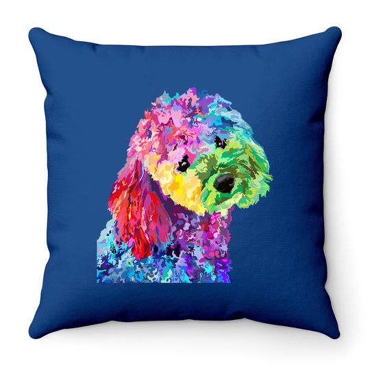 Dog Lover Poodle Throw Pillow