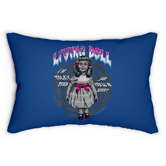 Twilight Zone Living Doll Talky Tina Creepy Graphic Lumbar Pillow