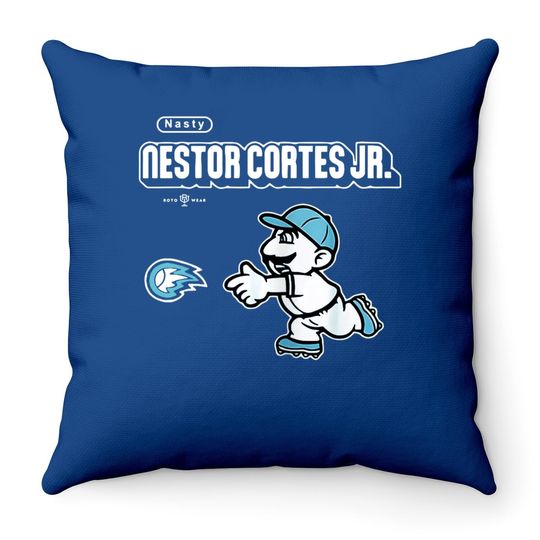 Nestor Cortes Jr Cartoon Throw Pillow