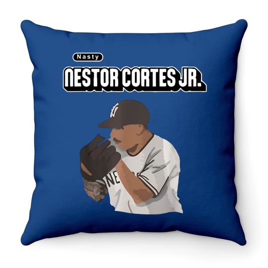 Nasty-nestor-cortes-jr Throw Pillow