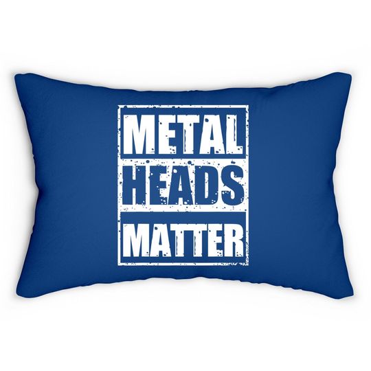 Metalheads Matter Heavy Mano Cornuta Bassist Rock Lumbar Pillow