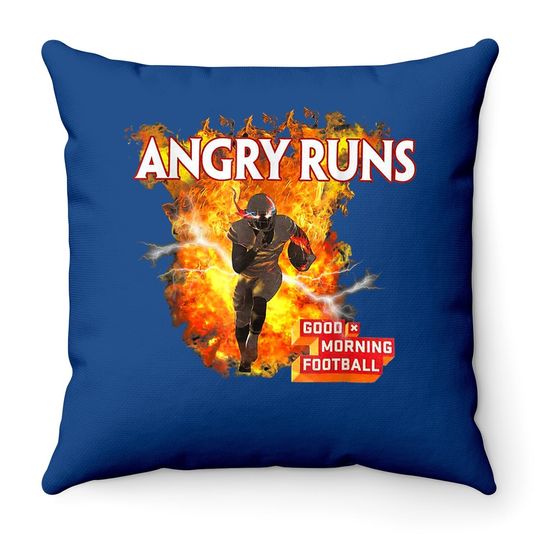 Angry Runs Good Morning Football Sport Fan Throw Pillow