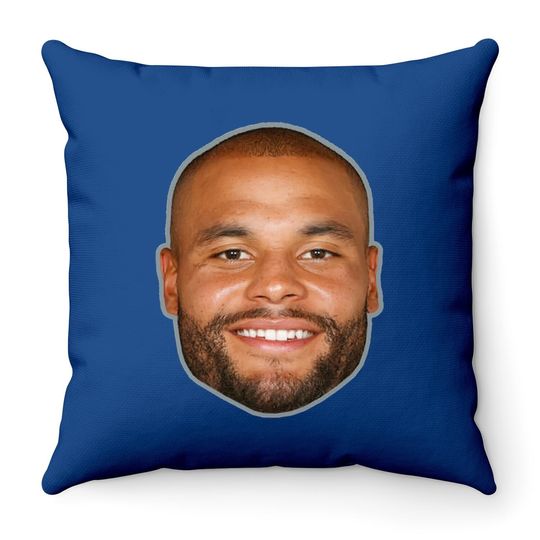 Dak Prescott Dallas Football Fan Throw Pillow