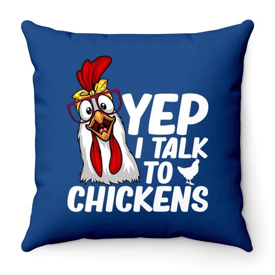 Cute Chicken Art Chicken Farmer Lovers Throw Pillow