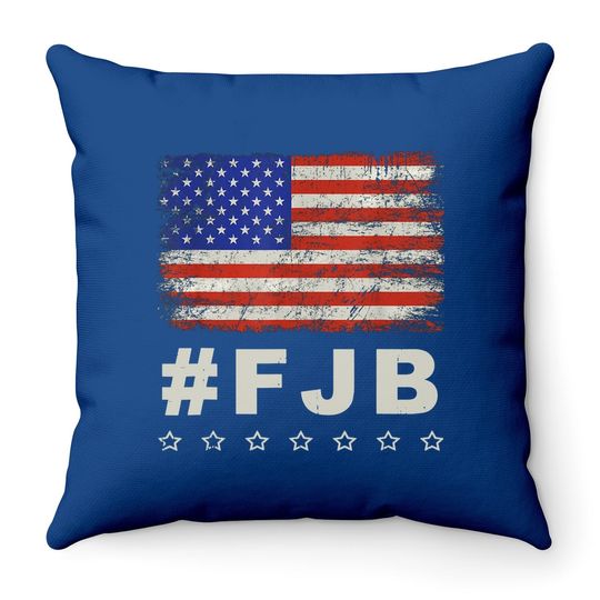 Fjb Pro America Us Distressed Flag F Joe Fjb Throw Pillow