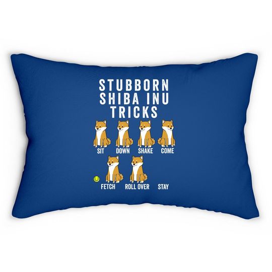 Stubborn Shiba Inu Tricks Lumbar Pillow