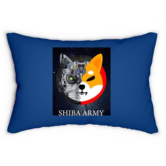 Shibu Inu Crypto Currency Meme Lumbar Pillow