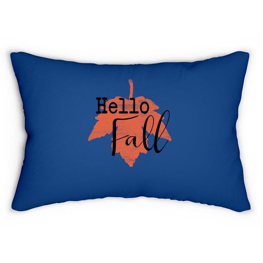 Hello Falls Autumn Season Lumbar Pillow