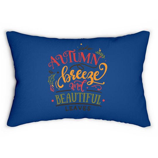 Autumn Breeze And Beautiful Leaves Fall Season Lumbar Pillow