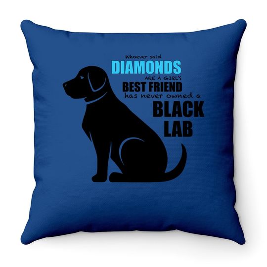 Black Lab Throw Pillow