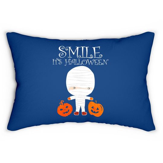 Smile It Is Halloween Lumbar Pillow