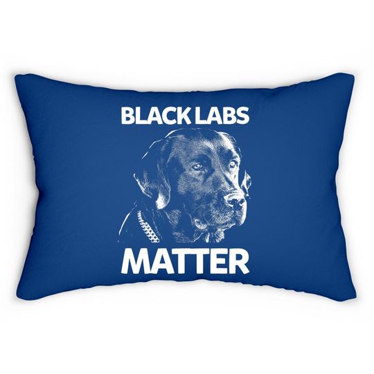 Black Labs Matter Labrador Lumbar Pillow