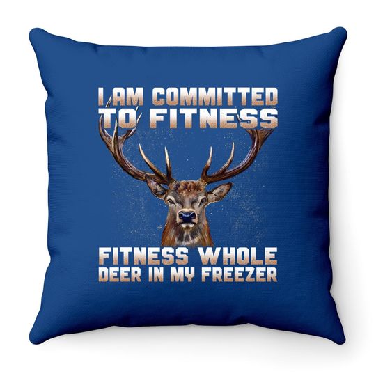 Fitness Whole Deer In My Freezer Throw Pillow