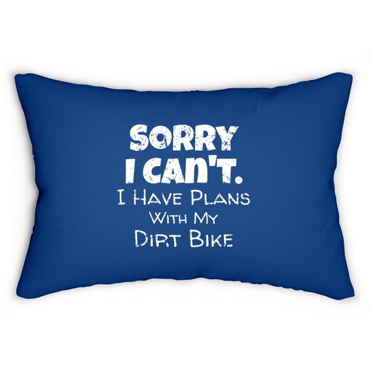 Sushitee Funny Dirt Bike Quote Motocross Racing Motorcycle Lumbar Pillow