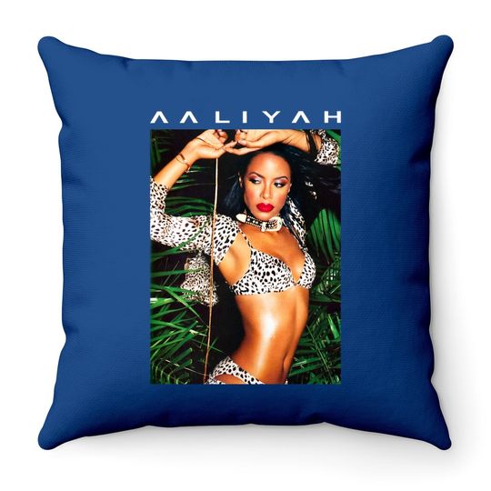 Aaliyah Animal Print Aaliyah Photo Throw Pillow