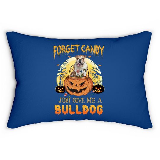 Candy Pumpkin Bulldog Lumbar Pillow