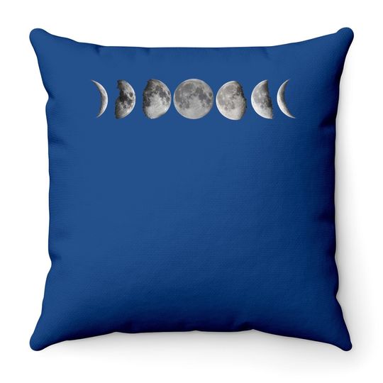 Lunar Cycle Throw Pillow Astronomy Full Moon Throw Pillow