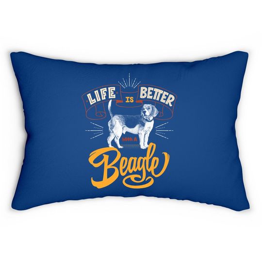 Life Is Better With A Beagle Lumbar Pillow