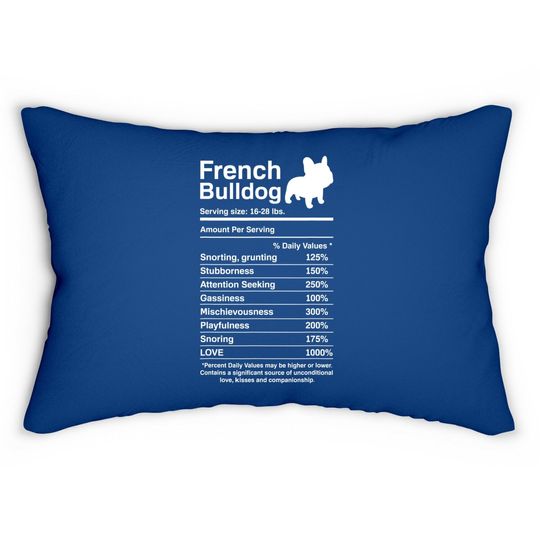 French Bulldog Facts Nutrition Lumbar Pillow