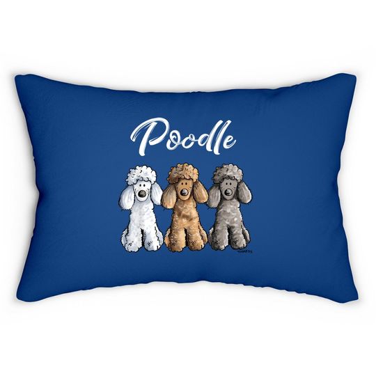 Poodle I Caniche Puppy Dogs Lumbar Pillow