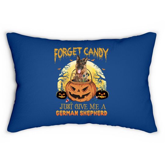 Candy Pumpkin German Shepherd Lumbar Pillow