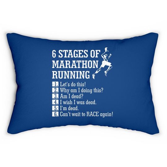 6 Stages Of Marathon Running Lumbar Pillow Lumbar Pillow Gift For Runner Lumbar Pillow