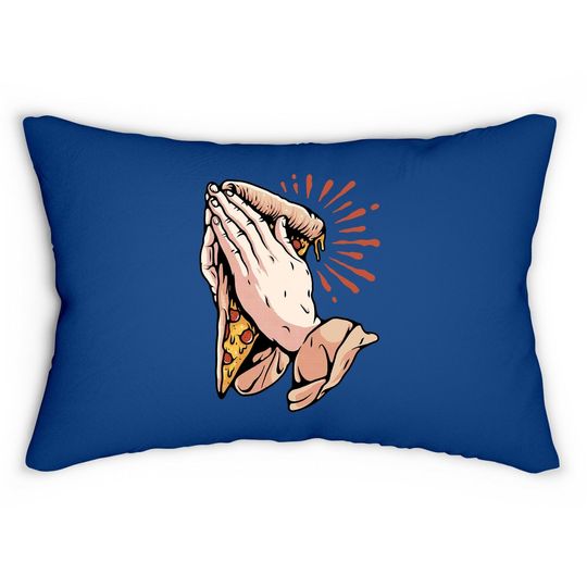 Praying Pizza Lumbar Pillow