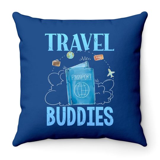 Traveller Flight Travel Buddies Throw Pillow