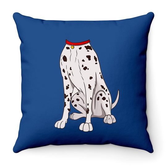 Dalmatian For Halloween Dog Animal Cosplay Throw Pillow