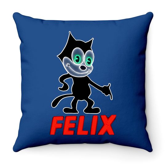Felix The Cat Glowing Throw Pillow