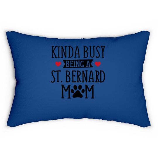 Busy St Bernard Mom Lumbar Pillow