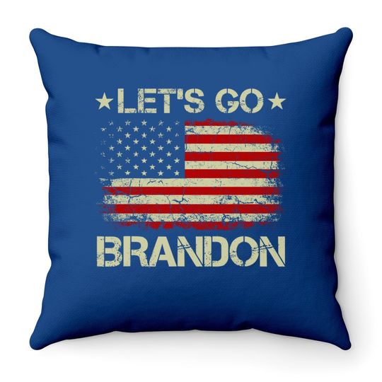 Let’s Go Brandon American Flag Impeach Biden Throw Pillow