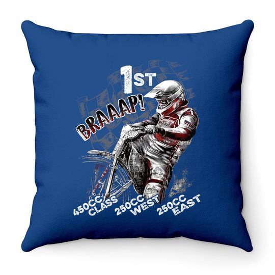 Braaaap Motorcycle Throw Pillow