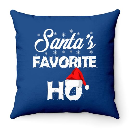 Santa's Favorite Ho Funny Christmas Gift Throw Pillow