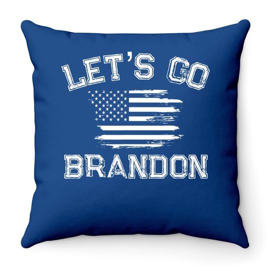 Let’s Go Brandon Conservative Us Flag Throw Pillow