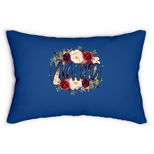 Nana Flower Art Lumbar Pillow